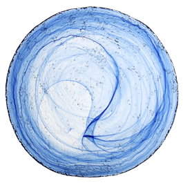 Avet Plato Azul Índigo 33 cm con efecto alabastro